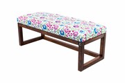 Ławka Pufa Tapicerowana Siedzisko Gładkie Kwiaty Łowieckie LPG-2 Rozmiary od 50 cm do 200 cm Emra Wood Design