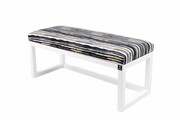 Ławka Pufa Tapicerowana Siedzisko Gładkie Malowane Paski LPG-2 Rozmiary od 50 cm do 200 cm Emra Wood Design