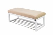Ławka Pufa Tapicerowana Siedzisko Gładkie Beż LPG-4 Rozmiary od 50 cm do 200 cm Emra Wood Design