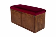 Ławka Szafka Pufa Tapicerowana Siedzisko Gładkie Bordowy LGS-6 Rozmiary od 50 cm do 200 cm Emra Wood Design