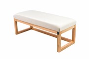 Ławka Pufa Tapicerowana Siedzisko Gładkie Biały LPG-2 Rozmiary od 50 cm do 200 cm Emra Wood Design