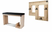 Zestaw Ławka Na Buty RBS-21 + Wieszak Ścienny WDC-19 Emra Wood Design