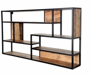 REGAŁ NA KSIĄŻKI METALOWE DREWNO LITE DĄB JESION OLCHA RNK-1 Emra Wood Design