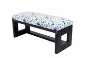 Ławka Pufa Tapicerowana Siedzisko Gładkie Kwiaty Malowane LPG-6 Rozmiary od 50 cm do 200 cm Emra Wood Design