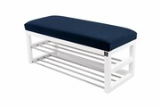 Ławka Pufa Tapicerowana Siedzisko Gładkie Granatowy LPG-5 Rozmiary od 50 cm do 200 cm Emra Wood Design
