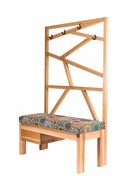 Ławka Szafka Pufa Tapicerowana Siedzisko Gładkie Hexagony Mandala Wieszak LGS-72 Rozmiary od 50 cm do 200 cm Emra Wood Design