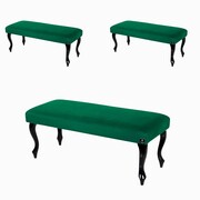 Ławeczka Pufa Tapicerowana Zielony LPG-1 Rozmiary Emra Wood Design