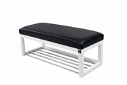 Ławka Pufa Tapicerowana Siedzisko Gładkie Ekoskóra Czarny LPG-4 Rozmiary od 50 cm do 200 cm Emra Wood Design