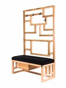 Ławka Szafka Pufa Tapicerowana Siedzisko Gładkie Czarny Wieszak LGS-75 Rozmiary od 50 cm do 200 cm Emra Wood Design