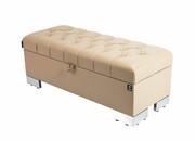 Kufer Pikowany CHESTERFIELD Eko-Skóra Beż / Model Q-4 Rozmiary od 50 cm do 200 cm Emra Wood Design