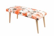 Ławeczka Pufa Tapicerowana Siedzisko Gładkie Pomarańczowy LPG-10 Rozmiary od 50 cm do 120 cm Emra Wood Design