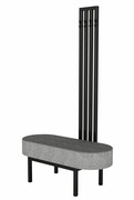 Ławka Do Przedpokoju Z Wieszakiem Metalowa Siedzisko Tapicerowane Stal LMW-2 Emra Wood Design