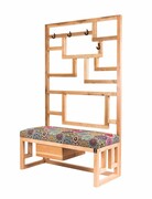 Ławka Szafka Pufa Tapicerowana Siedzisko Gładkie Hexagony Mandala Wieszak LGS-75 Rozmiary od 50 cm do 200 cm Emra Wood Design