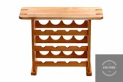 STOJAK NA WINO DREWNO LITE DĄB BLAT 12 BUTELEK Emra Wood Design