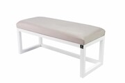 Ławka Pufa Tapicerowana Siedzisko Gładkie Srebrny LPG-2 Rozmiary od 50 cm do 200 cm Emra Wood Design
