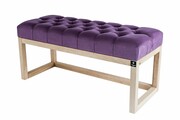 Wyprzedaż 100cm Ławeczka Pikowana Fiolet Guzik Tapicerowany LPP-2 Emra Wood Design