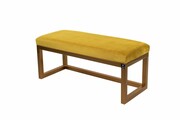 Ławka Pufa Tapicerowana Siedzisko Gładkie Cytrynowa Żółcień LGM-2 Rozmiary od 45 cm do 200 cm Emra Wood Design