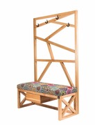 Ławka Szafka Pufa Tapicerowana Siedzisko Gładkie Hexagony Mandala Wieszak LGS-69 Rozmiary od 50 cm do 200 cm Emra Wood Design