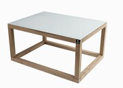 SKD-10 STOLIK KAWOWY DREWNO LITE , SZYBA HARTOWANA Emra Wood Design
