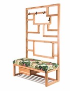 Ławka Szafka Pufa Tapicerowana Siedzisko Gładkie Tropic 01 Wieszak LGS-18 Rozmiary od 50 cm do 200 cm Emra Wood Design