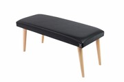 Ławeczka Pufa Tapicerowana Siedzisko Gładkie Ekoskóra Czarny LPG-10 Rozmiary od 50 cm do 120 cm Emra Wood Design