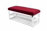 Ławka Pufa Tapicerowana Siedzisko Gładkie Bordowy LPG-5 Rozmiary od 50 cm do 200 cm Emra Wood Design