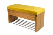 Ławka Szafka Pufa Tapicerowana Siedzisko Gładkie Cytrynowa Żółcień LGS-3 Rozmiary od 50 cm do 200 cm Emra Wood Design
