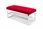 Ławka Pufa Tapicerowana Siedzisko Gładkie Czerwony LPG-5 Rozmiary od 50 cm do 200 cm Emra Wood Design