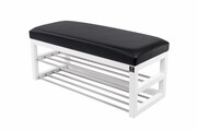 Ławka Pufa Tapicerowana Siedzisko Gładkie Ekoskóra Czarny LPG-5 Rozmiary od 50 cm do 200 cm Emra Wood Design