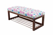 Ławeczka Pufa Tapicerowana Siedzisko Gładkie Kwiaty Łowieckie LPG-4 Rozmiary od 50 cm do 200 cm Emra Wood Design