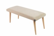 Ławeczka Pufa Tapicerowana Siedzisko Gładkie Ecru LPG-10 Rozmiary od 50 cm do 120 cm Emra Wood Design