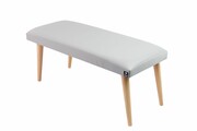 Ławeczka Pufa Tapicerowana Siedzisko Gładkie Ekoskóra Popiel LPG-10 Rozmiary od 50 cm do 120 cm Emra Wood Design