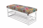 Ławka Pufa Tapicerowana Siedzisko Gładkie Hexagony Mandala LPG-5 Rozmiary od 50 cm do 200 cm Emra Wood Design