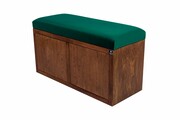 Ławka Szafka Pufa Tapicerowana Siedzisko Gładkie Butelkowa Zieleń LGS-6 Rozmiary od 50 cm do 200 cm Emra Wood Design