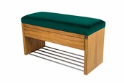 Ławka Szafka Pufa Tapicerowana Siedzisko Gładkie Butelkowa Zieleń LGS-3 Rozmiary od 50 cm do 200 cm Emra Wood Design