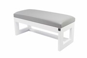 Ławka Pufa Tapicerowana Siedzisko Gładkie Ekoskóra Popiel LPG-16 Rozmiary od 50 cm do 200 cm Emra Wood Design