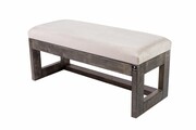 Ławka Pufa Tapicerowana Siedzisko Gładkie Srebrny LPG-16 Rozmiary od 50 cm do 200 cm Emra Wood Design