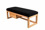 Ławka Szafka Pufa Tapicerowana Siedzisko Gładkie Czarny LGS-11 Rozmiary od 50 cm do 200 cm Emra Wood Design