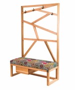 Ławka Szafka Pufa Tapicerowana Siedzisko Gładkie Hexagony Mandala Wieszak LGS-14 Rozmiary od 50 cm do 200 cm Emra Wood Design