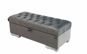 Kufer Pikowany CHESTERFIELD Grafit / Model Q-6 Rozmiary od 50 cm do 200 cm Emra Wood Design