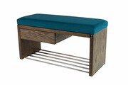 Ławka Szafka Pufa Tapicerowana Siedzisko Gładkie Turkus LGS-1 Rozmiary od 50 cm do 200 cm Emra Wood Design