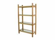 REGAŁ NA KSIĄŻKI DREWNO LITE DĄB JESION OLCHA RNK-15 Emra Wood Design