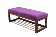 Ławka Pufa Tapicerowana Siedzisko Gładkie Fioletowy LPG-4 Rozmiary od 50 cm do 200 cm Emra Wood Design