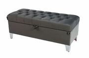 Kufer Pikowany CHESTERFIELD Grafit / Model Q-5 Rozmiary od 50 cm do 200 cm Emra Wood Design