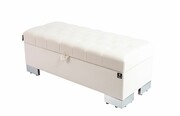 Kufer Pikowany CHESTERFIELD Ecru / Model Q-4 Rozmiary od 50 cm do 200 cm Emra Wood Design