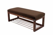 Ławka Pufa Tapicerowana Siedzisko Gładkie Brązowy LPG-4 Rozmiary od 50 cm do 200 cm Emra Wood Design