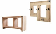 Zestaw Ławka Na Buty RDD-5 + Wieszak Ścienny WDC-19 Kolory Emra Wood Design