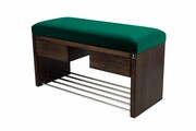 Ławka Szafka Pufa Tapicerowana Siedzisko Gładkie Butelkowa Zieleń LGS-4 Rozmiary od 50 cm do 200 cm Emra Wood Design