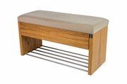 Ławka Szafka Pufa Tapicerowana Siedzisko Gładkie Beż LGS-3 Rozmiary od 50 cm do 200 cm Emra Wood Design