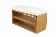 Ławka Szafka Pufa Tapicerowana Siedzisko Gładkie Ekoskóra Biały LGS-5 Rozmiary od 50 cm do 200 cm Emra Wood Design